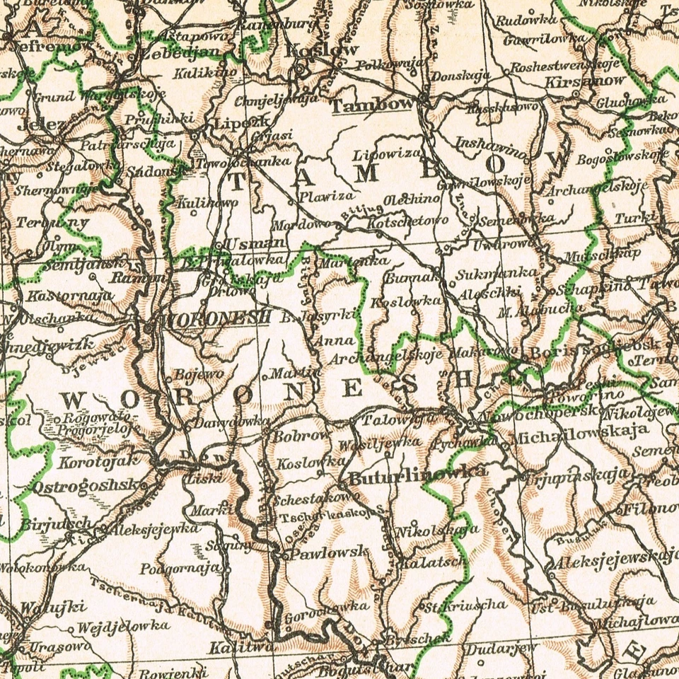 1911 Ukraine Southern Russia Crimea Poltava Podolie Kyiv Odessa  Original MAP - Image 3 of 4