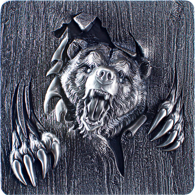 Korea 2 oz Silver 999 Stackables - Furious Bear