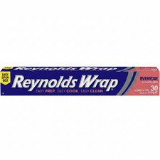 Reynolds Wrap Aluminum Foil 30 Sq Ft Heavy Duty Easy Prep Cook Clean Kitchen