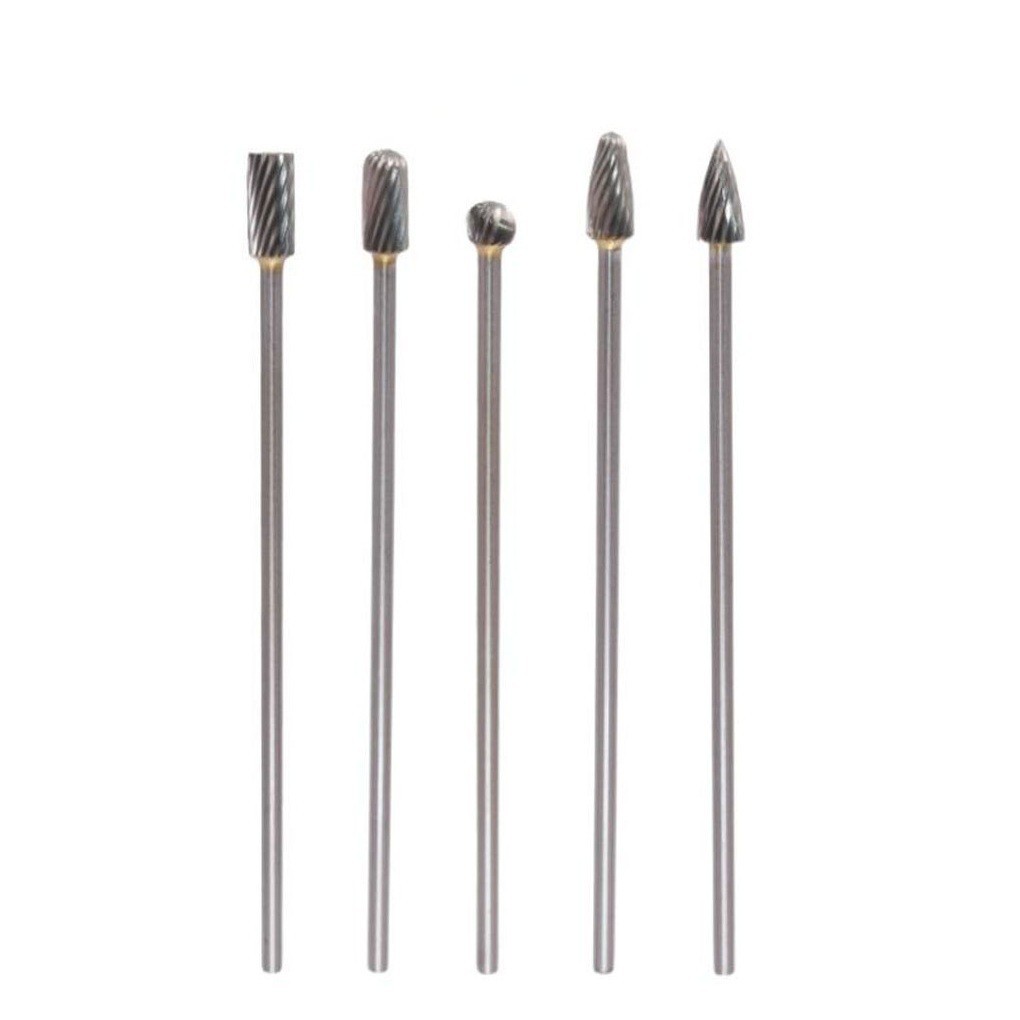 5pcs Carbide Rotary Burrs Efficient for Model Engineering and Wood Carving