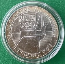 &Ouml;sterreich 100 Schilling Silber M&uuml;nze, Winter Olympiade Insbruck 1976