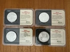 2000, 2001, 2002, 2003 US .999 American Silver Eagles Littleton Showpaks