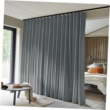 Room Divider Curtains - Total Blackout 100"W x 84"L Pack of 1 Dark-grey