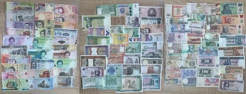 # 33 World - set 100 banknotes UNC all different mixed Lemberg-Zp