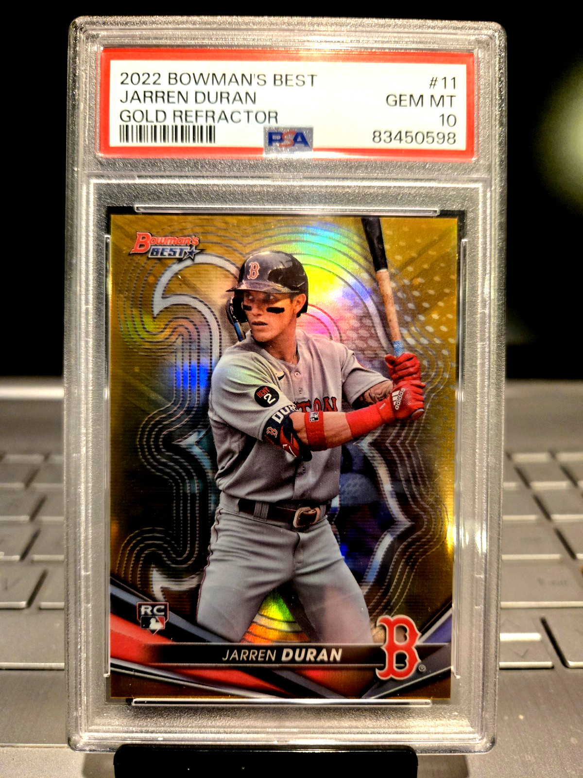 2022 Bowman's Best #8/50 Jarren Duran Gold Refractor #11 Gem Mt. 10 ALL-STAR-MVP
