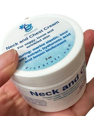 Diva Stuff Neck and Chest Cream For Saggy, Loose and Wrinkled Skin, 2 fl oz