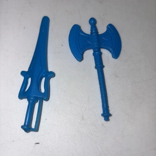 He-Man Axe Blue axe And Sword Masters Universe vtg MOTU Mattel weapon 1981