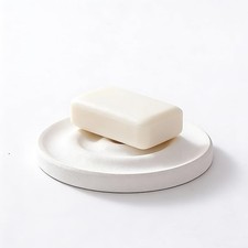 Round Diatomite Stone Soap Dish Tray Water Absorbing Soap Holder Bathroom