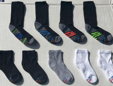 9 PACK of Hanes Boys' Long/Short X-TEMP Socks SEE PICTURES 