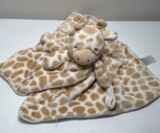 Carters Giraffe Tan White Spot Print Baby Lovey Security Blanket Pacifier Holder
