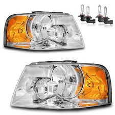 2003-2006 Ford Expedition Headlight Assembly Chrome Pair