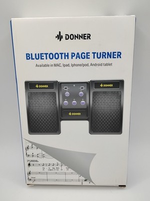 Donner Wireless Bluetooth Page Turner Pedal for Tablets Phone Foot Pedal, Black