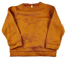 Sweatshirt Kids 9-10 Years Orange Fleece Game Controller Graphic Pullover