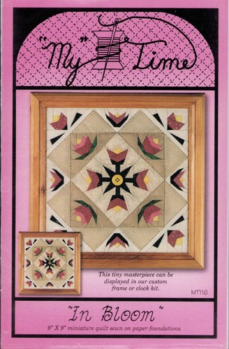 Quilts Miniatur 9x9" My Time In Bloom Papier zusammengesetztes Muster unbenutzt OOP - Bild 3 von 3