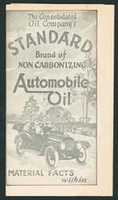 1914 Standard Brand Automobile Oil Brochure Service Station Lube Testimonials
