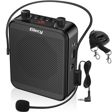30W Portable Voice Amplifier with Wired Microphone Headset, 2800mAh Rechargea...