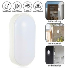 LED Oval Bulkhead Wall Porch Lamp Ceiling Light Indoor Outdoor Garden Waterproof