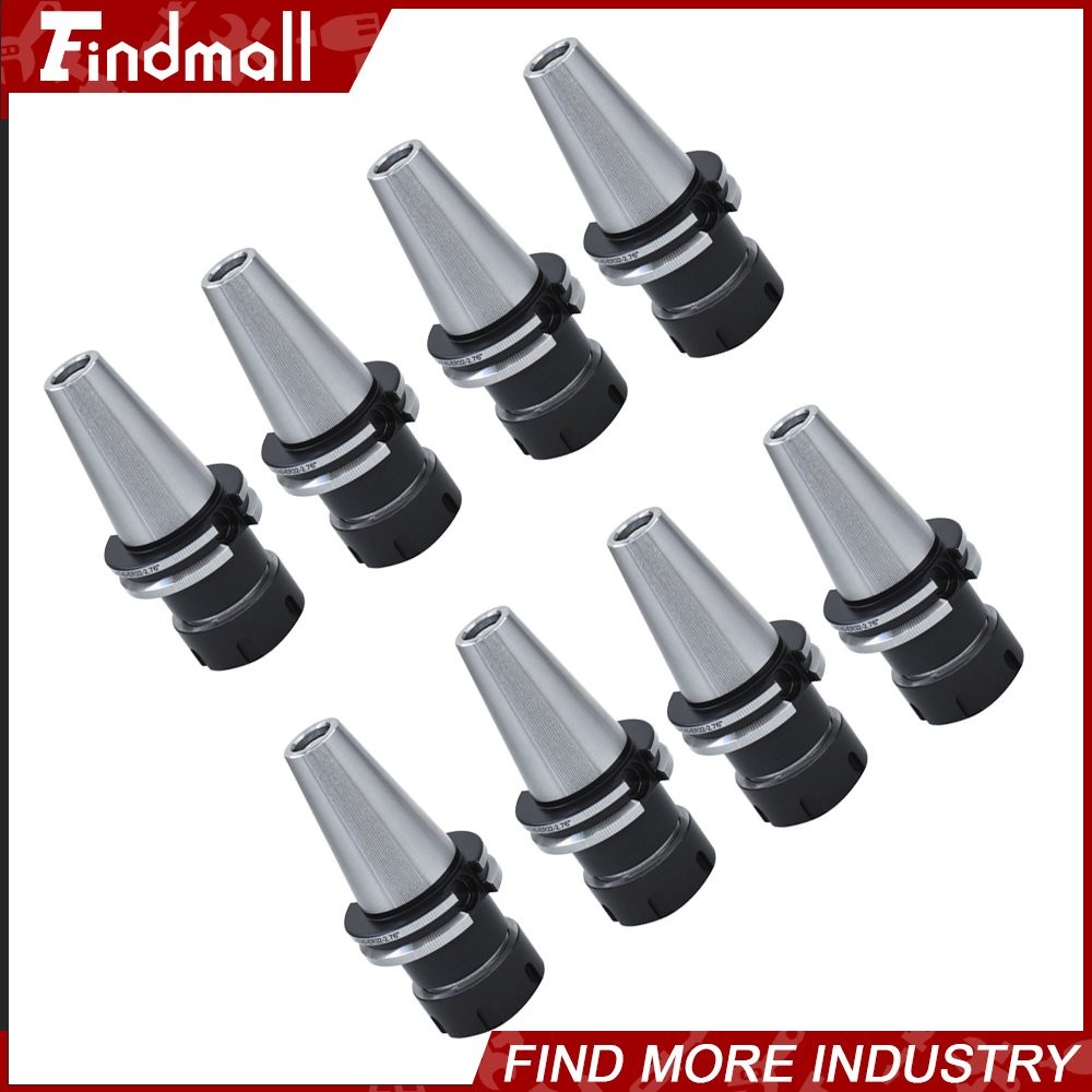 Findmall 8Pc 2.76" CAT40-ER32 COLLET CHUCK-8 CHUCKS Balanced G2.5/25000RPM Set thumbnail 11