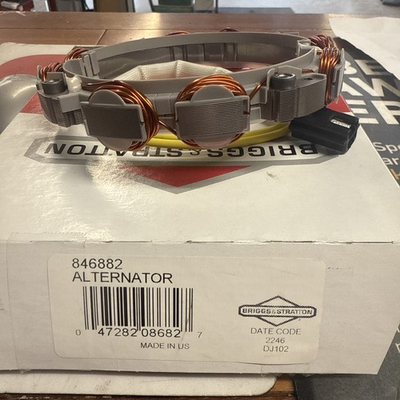 #ad BRIGGS AND STRATTON 846882 ALTERNATOR NEW IN BOX $85.00