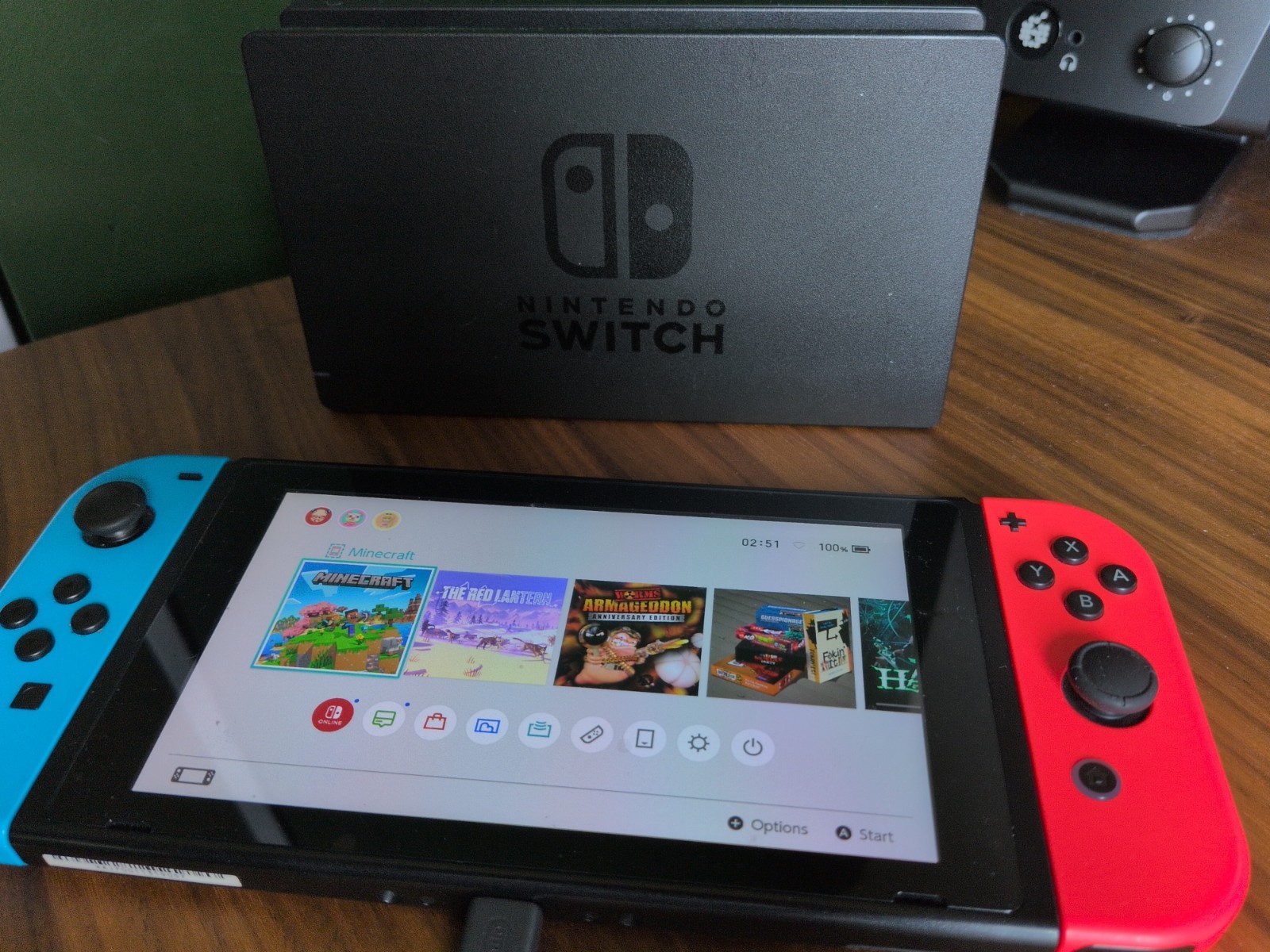 Nintendo Switch V1 HAC-001 XAJ7001 Console With Box, Controllers And Official SD