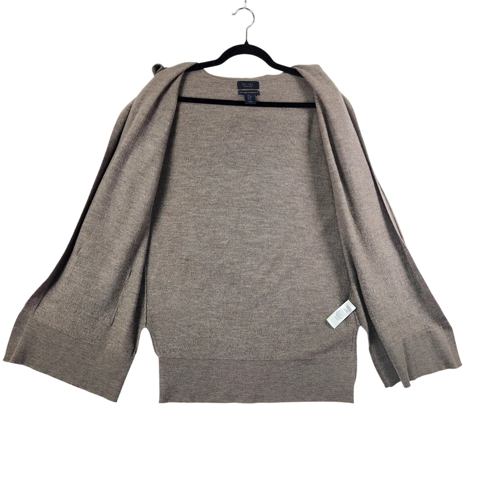 Cárdigan con Capucha RACHEL Rachel Roy Mujer M Marrón Lana Merino Extra Fina Usado en Excelente Condición Foto 2 de 4