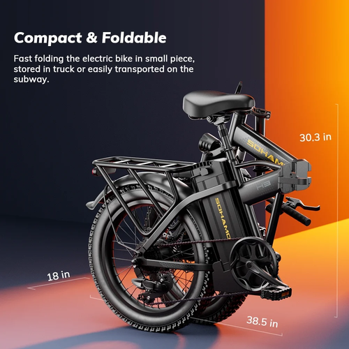 Electric Bike for Adult 30MPH 40Miles Foldable Ebike 1100W Mountain E-Bicycle - Picture 17 of 22