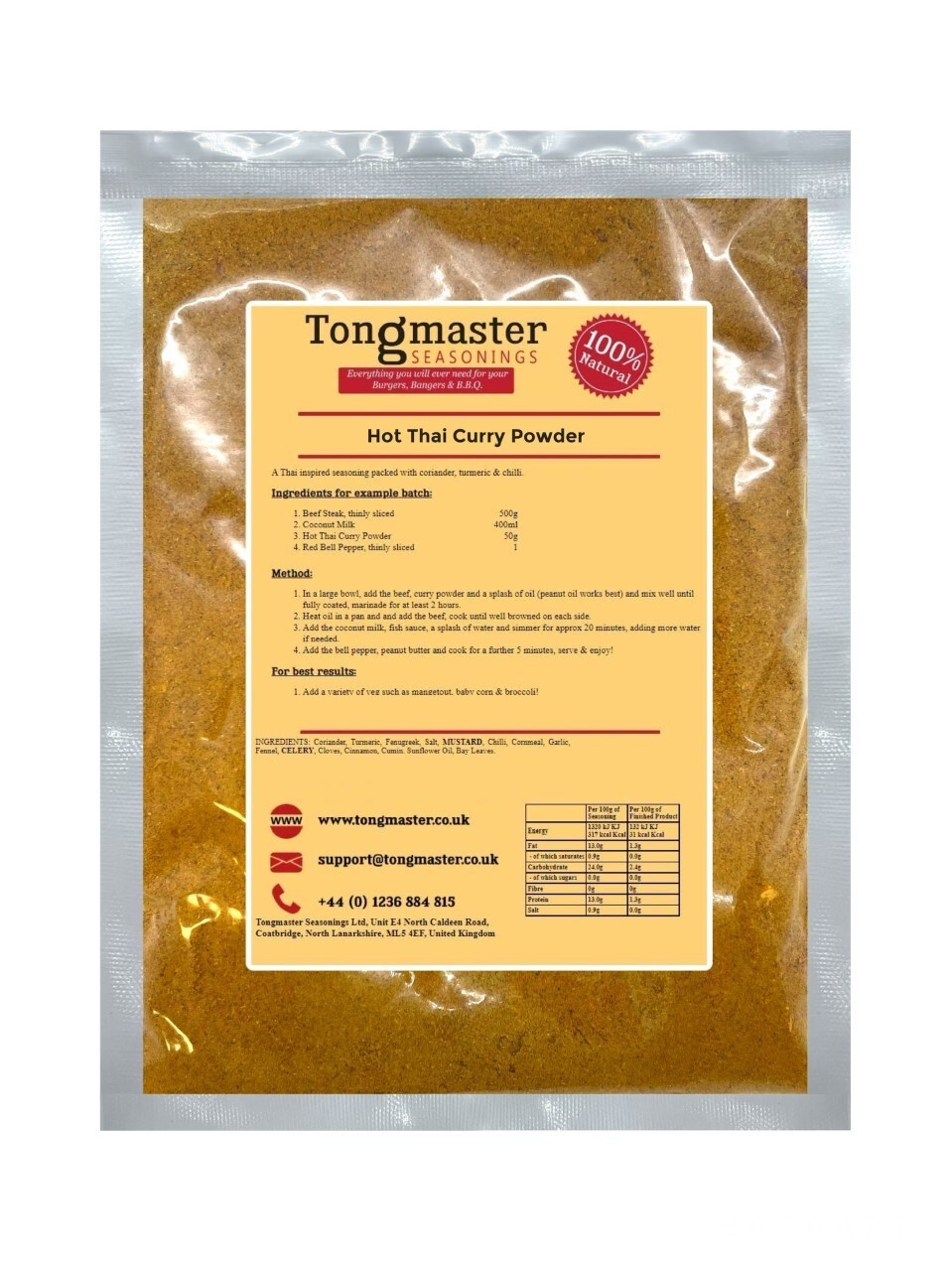 Hot Thai Curry Powder  - 500g
