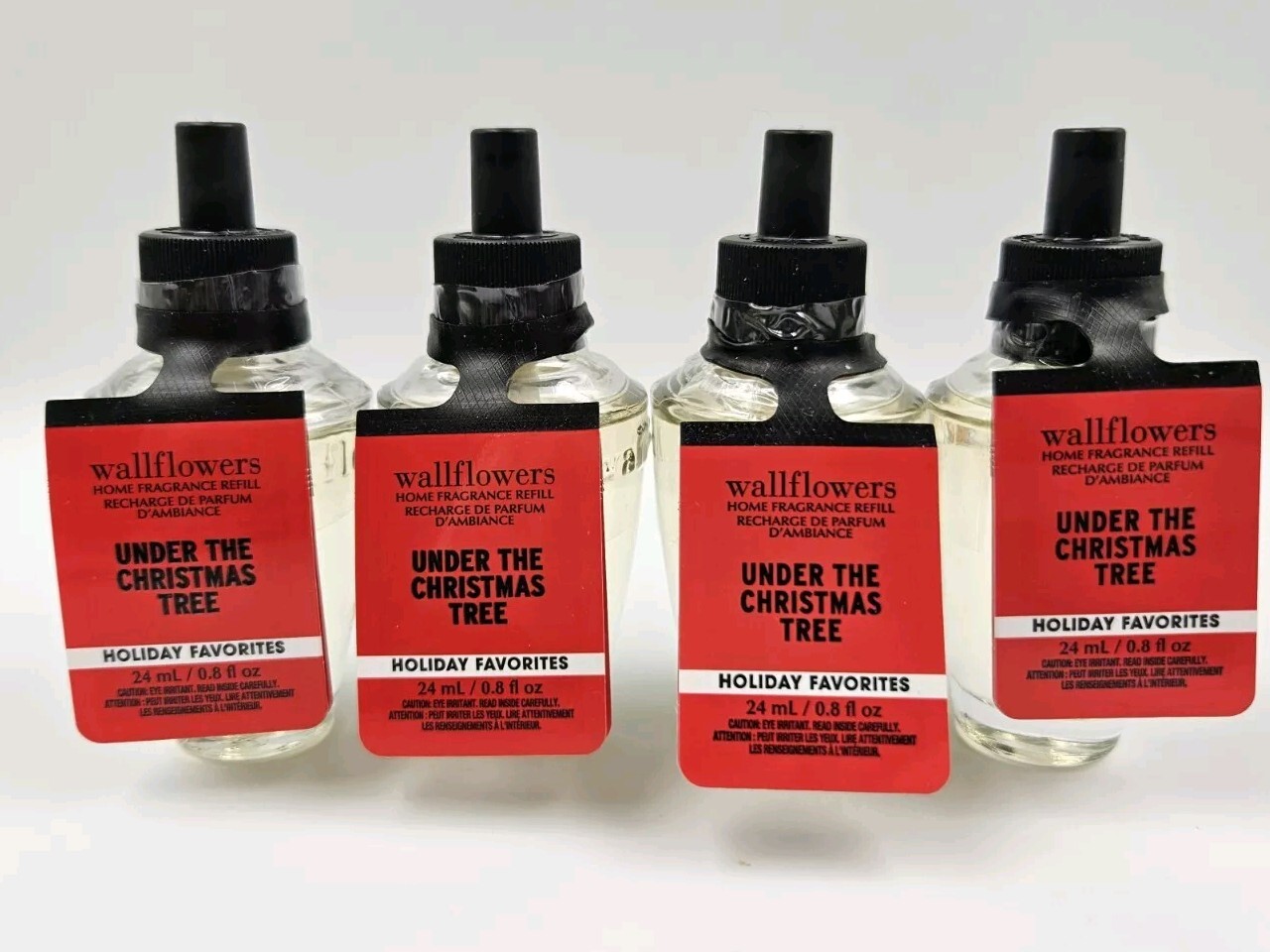 Lot of 4 New Bath & Body Works Under The Christmas Tree Wallflower Refills-image