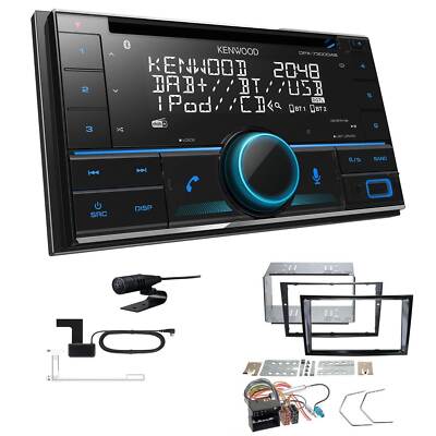 Kenwood DPX-7300DAB Autoradio Bluetooth DAB+ für Opel Zafira B 2005-2014 schwarz