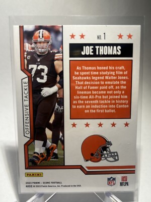 Joe Joe Thomas NFL 2023 Panini One One-Man Show Signature Auto 15