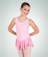 Bodywrappers BWC190 Light Pink Intermediate 6x-7 Skirted Tank Leotard Dress