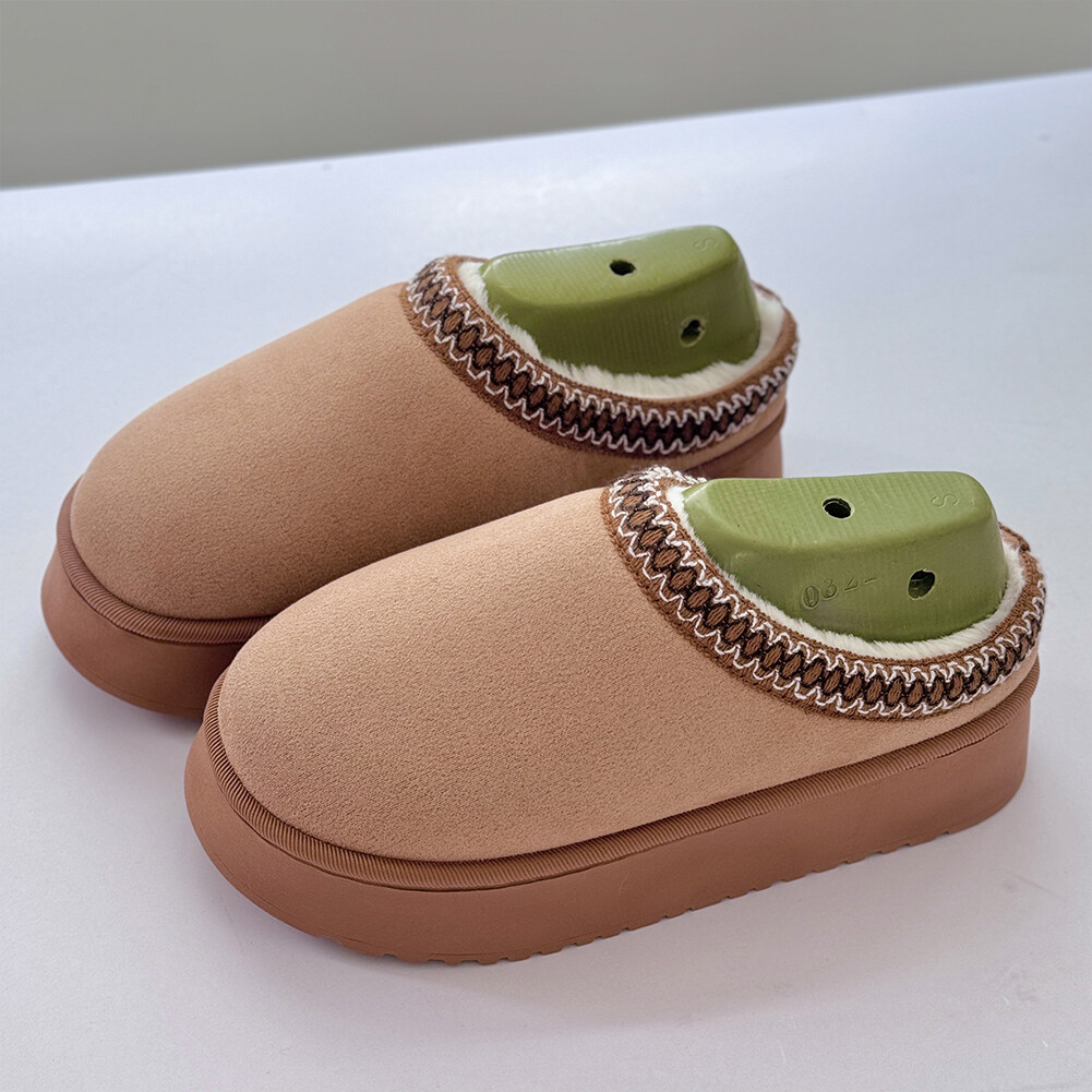 SAOLA Pantofole in peluche suola spessa ciabatte con fodera in pelliccia sintetica comode da donna