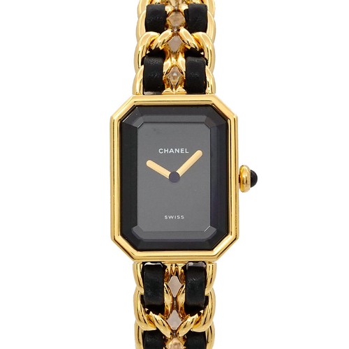 CHANEL Premiere Size M H0001 Vintage Quartz Black Dial Ladies Watch 90283897 - 第 1/6 張圖片