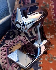 Vintage SUNBEAM Deluxe MIXMASTER 423A Chrome/Brown 12-Speed - Stand & Mixer Only