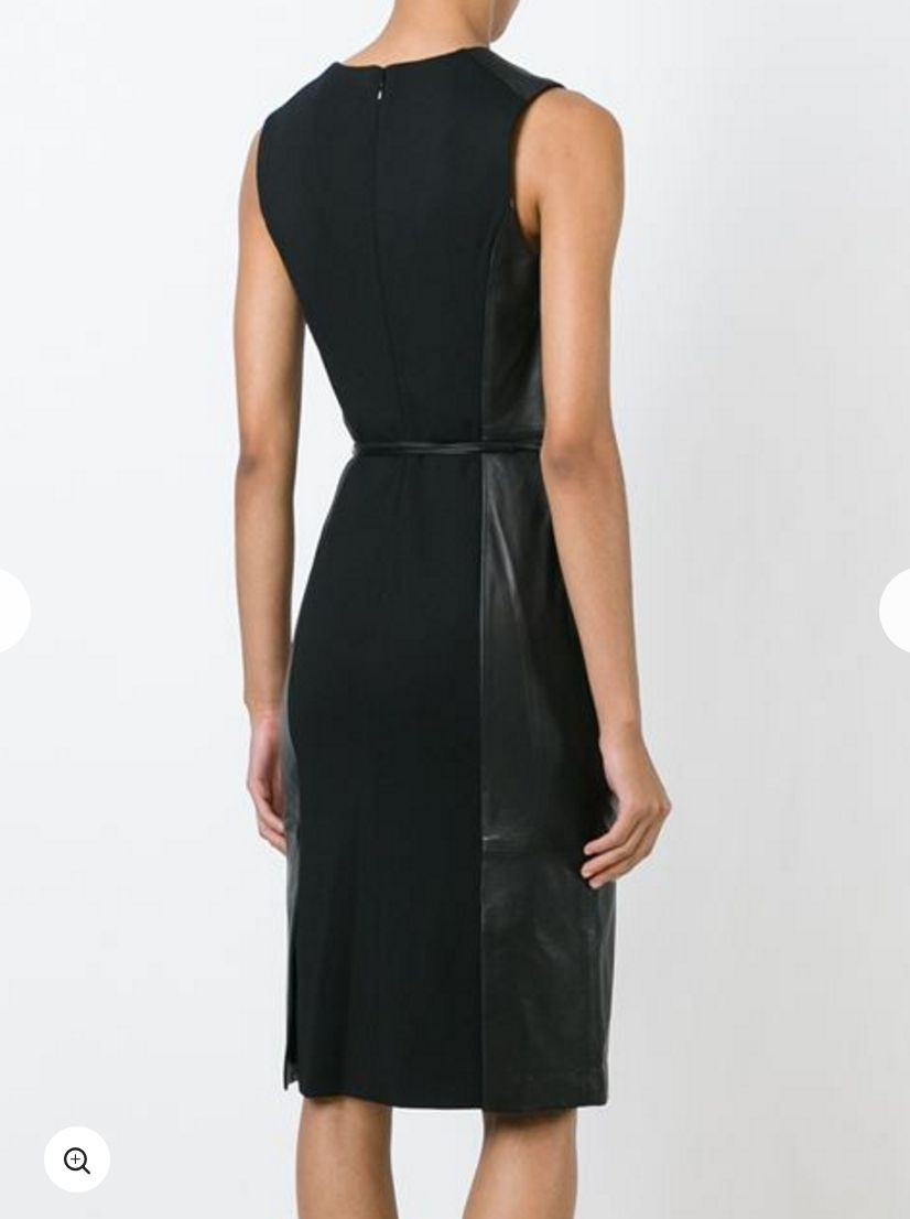 vince sleeveless leather dress Vince. Leather Sleeveless Waist Tie Dress -- size 4