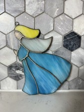 Handmade Stained Glass Angel Sun Catcher Hanging Ornament
