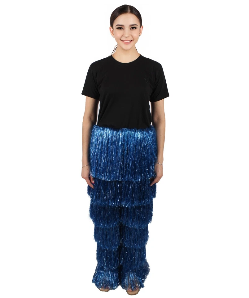 HPO Adult Unisex Disco Tinsel Multicolor Wide Leg Pant, Cosplay Costume, - Image 2 of 4