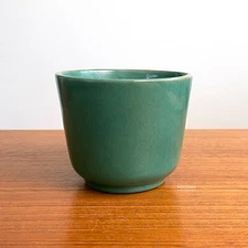 McAfee Gardens Pottery 63B Green Round Planter California Mid Century Modern