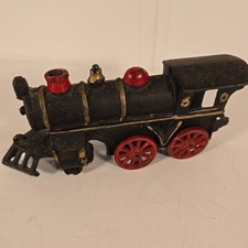 Vintage Cast Iron Black Steam Engine 50 Train Locomotive Toy Made In Japan