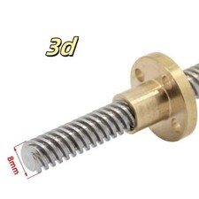 ACME Stepper 100mm-600mm3D Drucker 8mm Bleischraube Gewindestange T8 Trapez