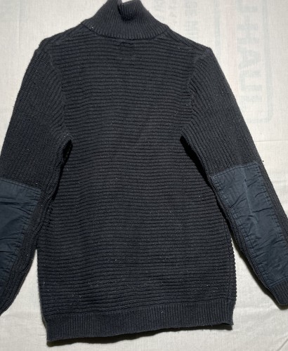 Gap Sweater Adult Medium Black Pullover Button Up Turtleneck Cotton/Wool Mens - Picture 6 of 9