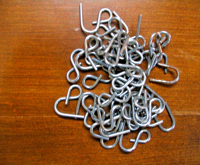 Vintage 1940's-50's (?) lot of 20 metal link puzzles