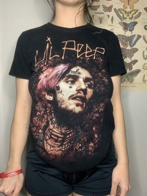 Lil Peep Floral Portrait Graphic Music 