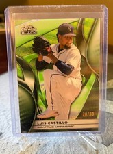 2025 Luis Castillo /99 - Topps Chrome Black #72  Green Refractor - Mariners MLB