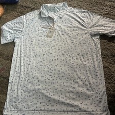 Peter Millar Crown Sport Featherweight Beach Sports Polo Shirt White XL 110