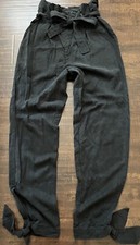 REFORMATION High Waisted Straight Tapered Pleated Trouser Belted Pants 2 29  W