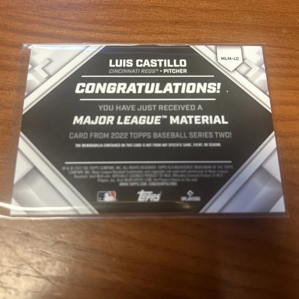 Luis Castillo, 2022 Topps Series 2 Major League Material Jersey #MLM-LC - Image 2 of 2