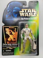 Star Wars Hoth Rebel Soldier Power of the Force II Green Card Hologram 3.75 Inch