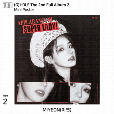 G-IDLE 2nd Full Album2 メンバー全員直筆サイン入りポスター G)I-DLE G-IDLE The 2nd Full Album 2 Two Photocard Mini Poster