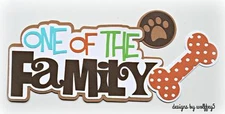 CRAFTECAFE DOG FAMILY TITLE paper piecing premade scrapbook page diecut WOLFFEY5